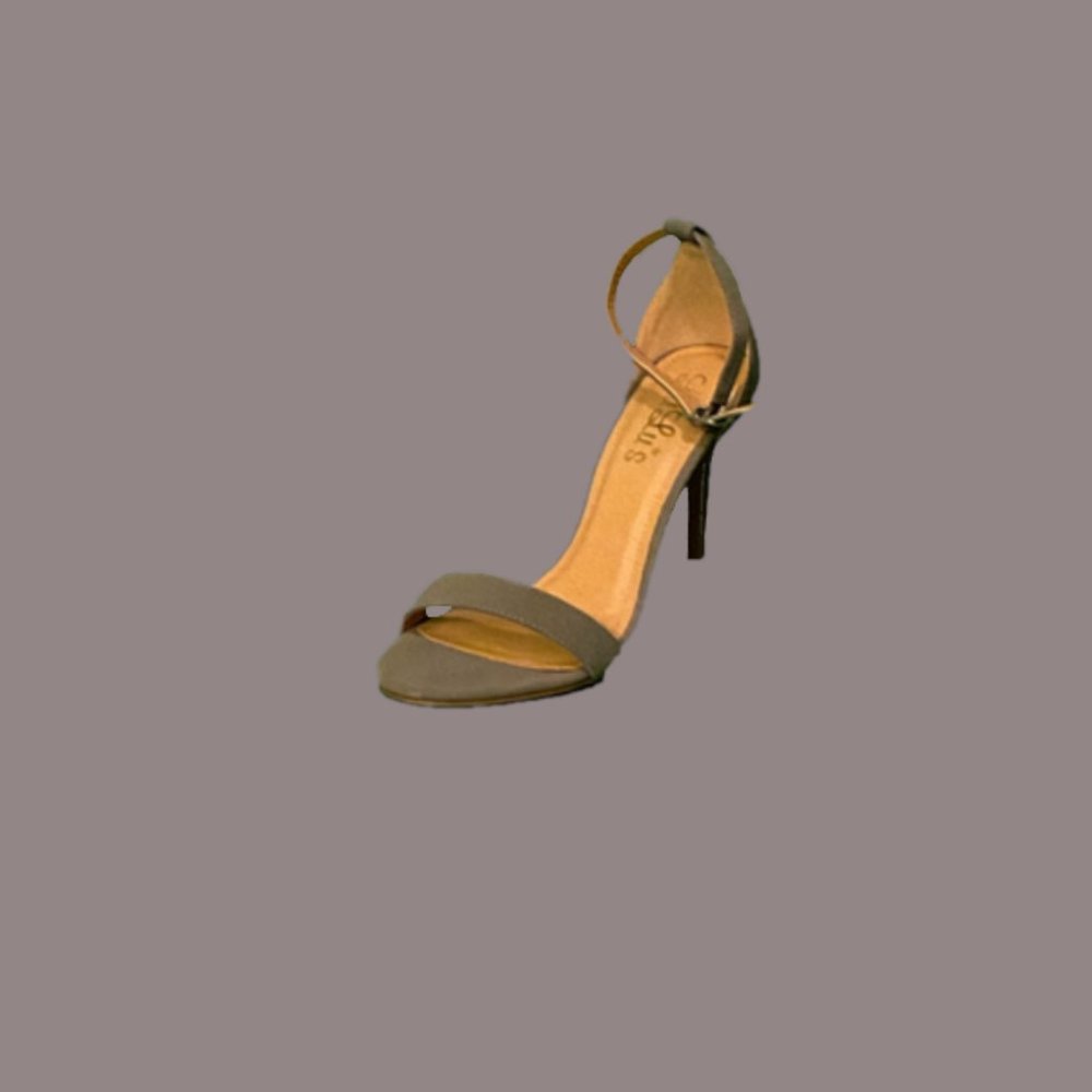 Grey Open Toe Heel